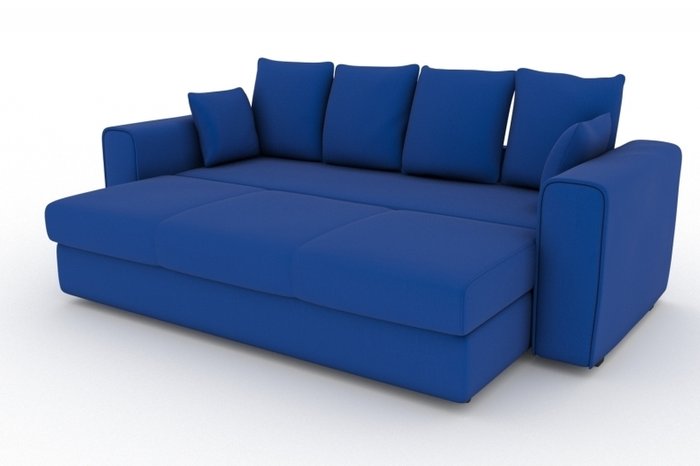 Прямой диван-кровать Giverny синего цвета - купить Прямые диваны по цене 16000.0