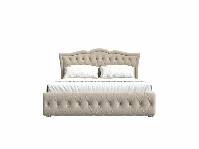 Кровать Герда 180х200 бежевого цвета с подъемным механизмом - купить Кровати для спальни по цене 90999.0