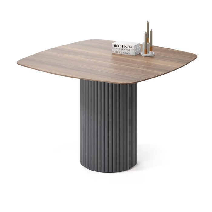 Обеденный стол квадратный Фелис на черном основании - купить Обеденные столы по цене 78604.0