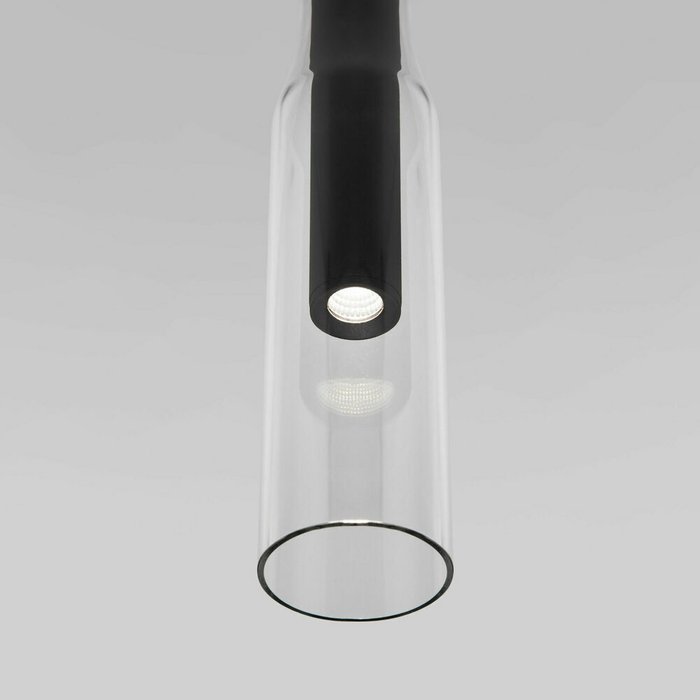 Подвесной светильник LED со стеклянным плафоном 50254/1 LED черный Swan - купить Подвесные светильники по цене 6840.0