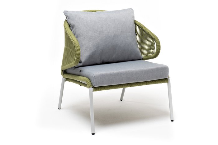 Кресло Милан зелено-серого цвета - лучшие Садовые кресла в INMYROOM