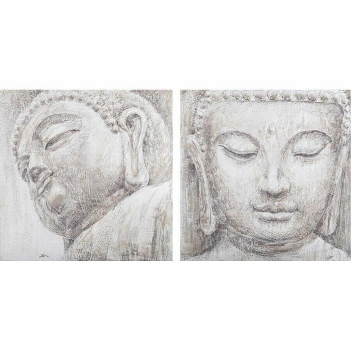 Картина Будда Восточный 80 x 3,5 x 80 cm (2 штук) Картина Будда Восточный 80 x 3,5 x 80 cm (2 штук)
