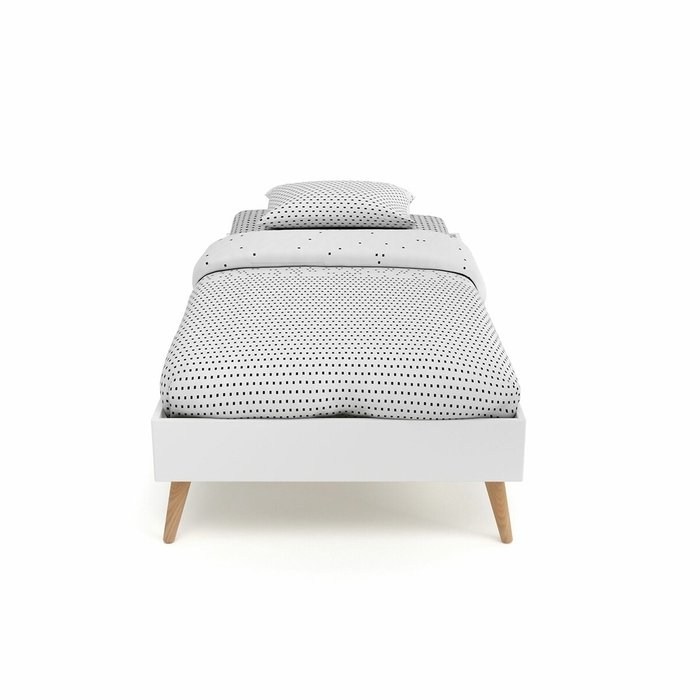 Кровать Jimi 90x190 белого цвета без подъемного механизма - купить Кровати для спальни по цене 20139.0