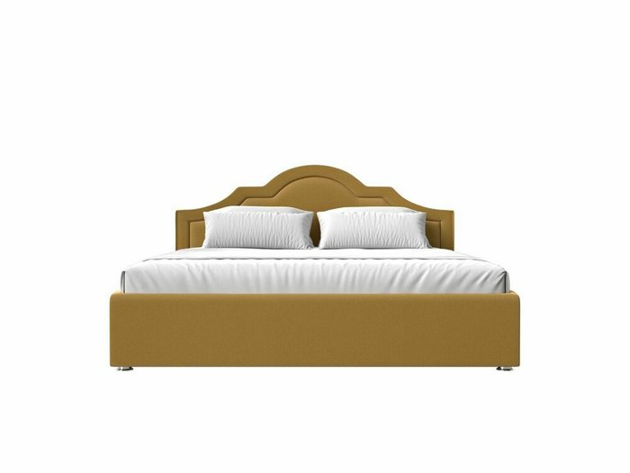 Кровать Афина 200х200 желтого цвета с подъемным механизмом - купить Кровати для спальни по цене 81999.0