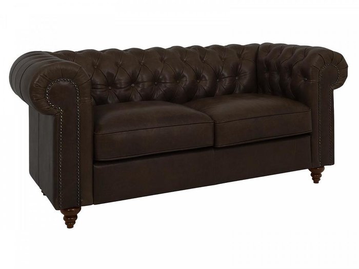 Диван Chester Classi темно-коричневого цвета - купить Прямые диваны по цене 198288.0