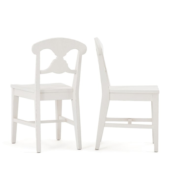 Комплект из двух стульев с эффектом старины Swedish белого цвета - купить Обеденные стулья по цене 63635.0