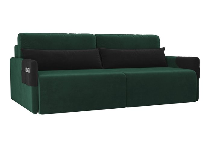 Прямой диван-кровать Армада зеленого цвета
