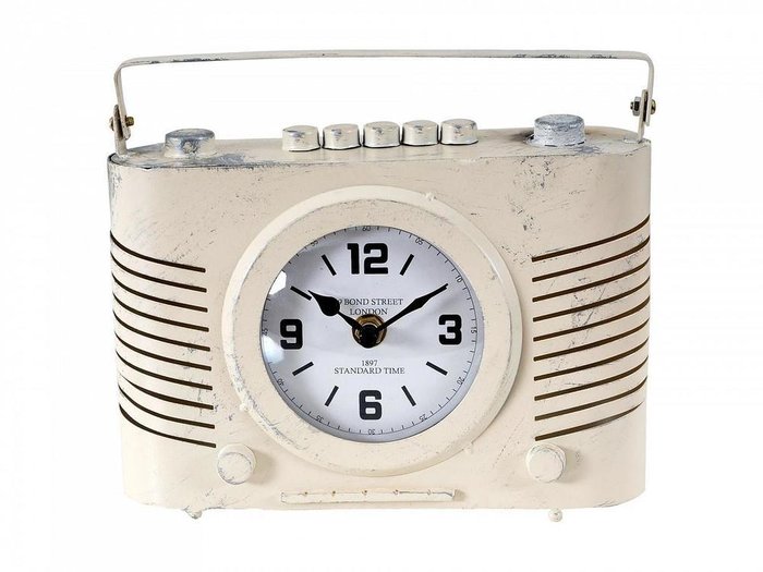 Часы настольные Radio белого цвета  - купить Часы по цене 1450.0