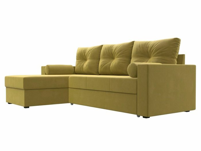 Угловой диван-кровать Верона желтого цвета левый угол - лучшие Угловые диваны в INMYROOM