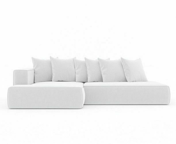 Угловой диван-кровать Норман 280 светло-серого цвета