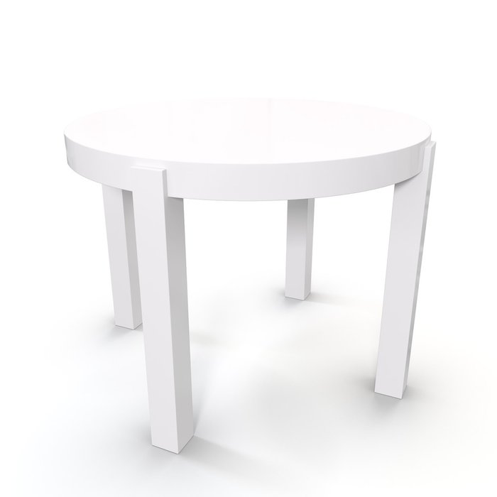 Раздвижной обеденный стол Cerro цвета белый глянец - лучшие Обеденные столы в INMYROOM