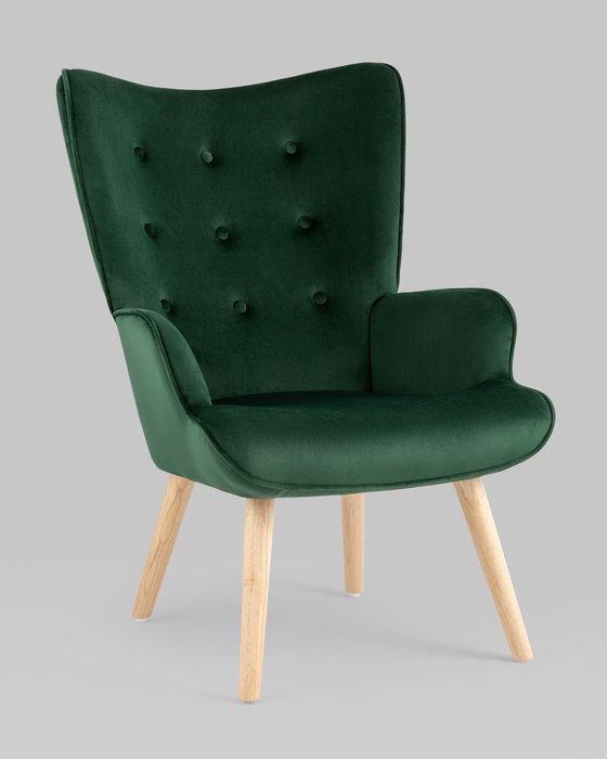 Кресло Хью темно-зеленого цвета - купить Интерьерные кресла по цене 13490.0