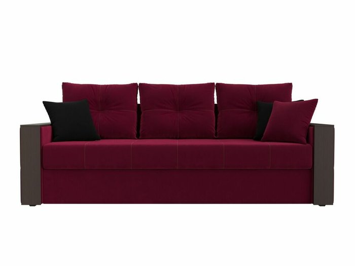 Диван-кровать Валенсия бордового цвета - купить Прямые диваны по цене 37999.0