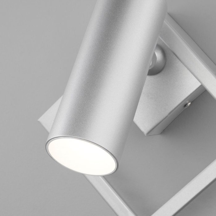 Настенный светодиодный светильник 20091/1 LED серебро Turro - лучшие Накладные споты в INMYROOM