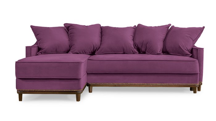 Диван с оттоманкой Новалис 150х200 фиолетового цвета - купить Угловые диваны по цене 111600.0