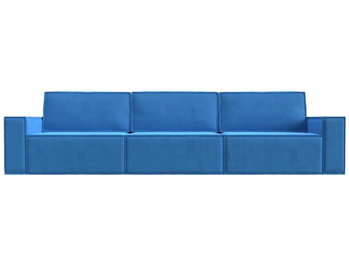Прямой диван-кровать Куба лонг голубого цвета - купить Прямые диваны по цене 81999.0
