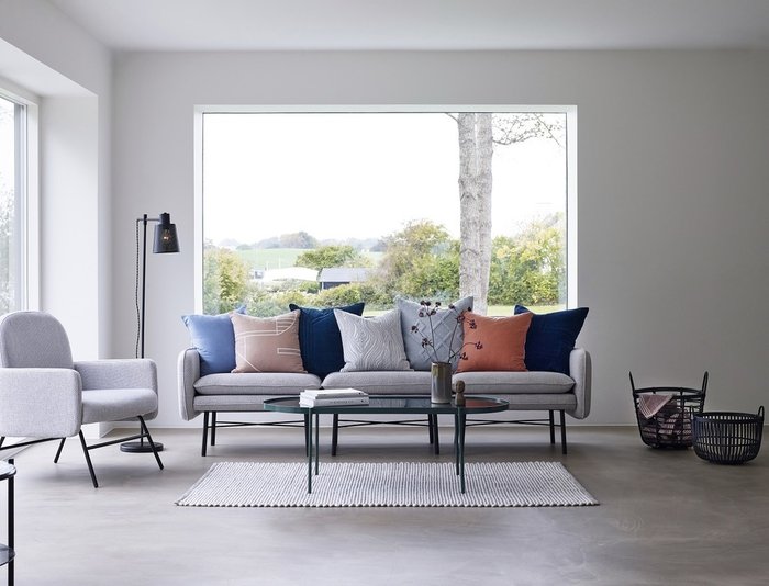 Светло-серый модульный диван  - лучшие Прямые диваны в INMYROOM