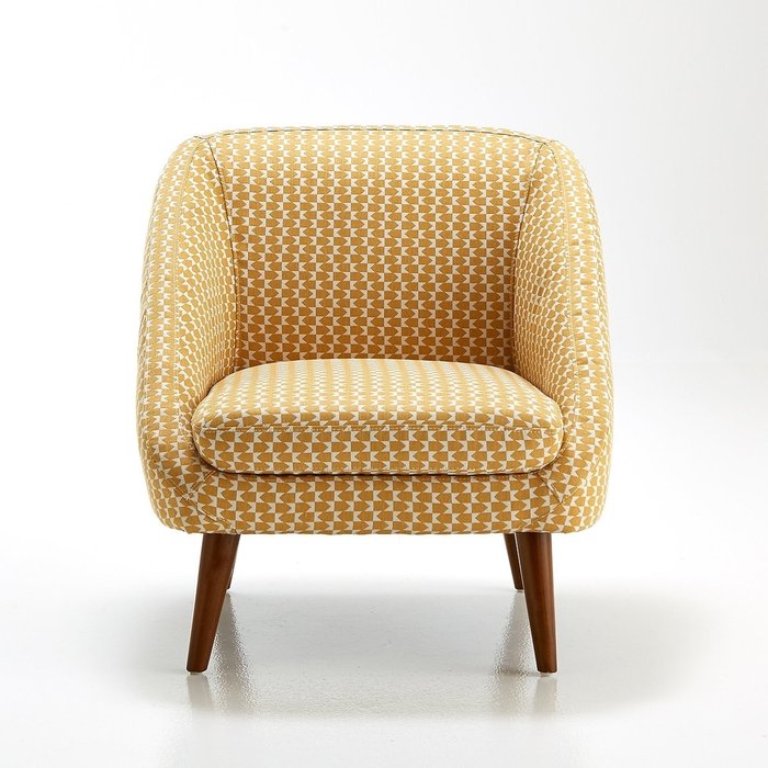 Кресло винтажное Smon желтого цвета - лучшие Интерьерные кресла в INMYROOM