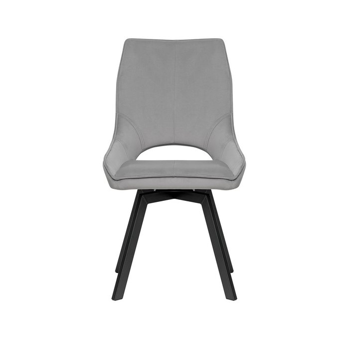 Стул вращающийся Галвес серого цвета с черными ножками - купить Обеденные стулья по цене 9710.0