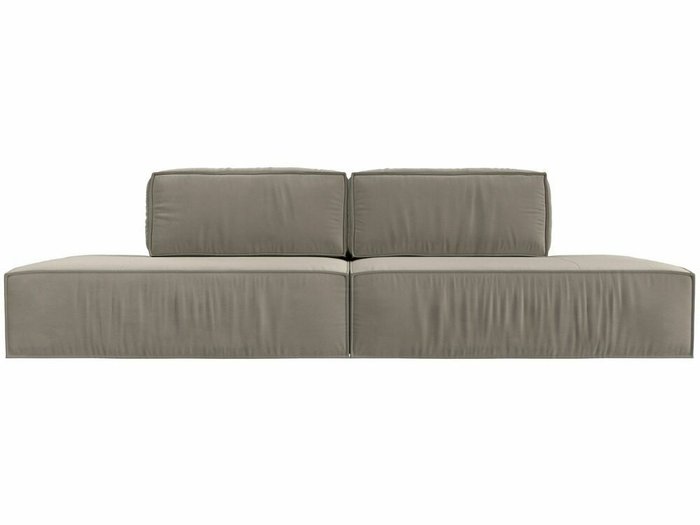 Прямой диван-кровать Прага лофт бежевого цвета - купить Прямые диваны по цене 73999.0