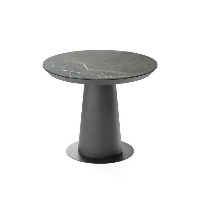 Раздвижной обеденный стол Зир L со столешницей цвета черный мрамор