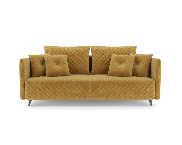 Прямой диван-кровать Вашингтон желтого цвета - купить Прямые диваны по цене 43690.0