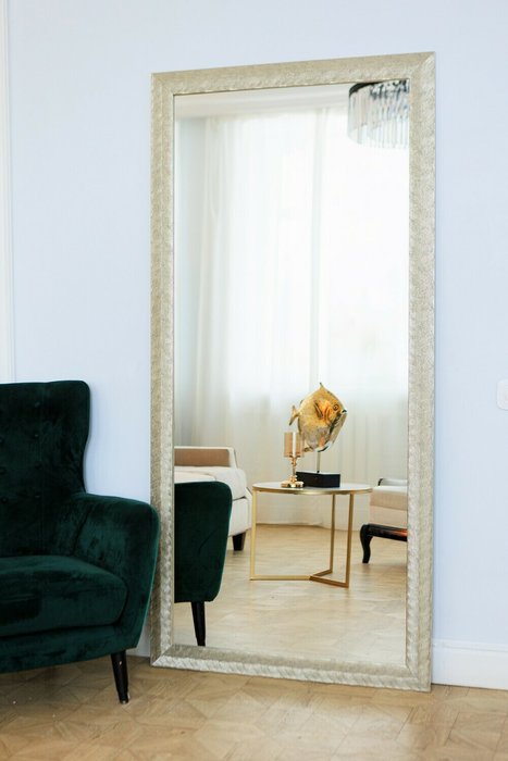 Напольное зеркало Bentota Silver 90х190 серебристого цвета - купить Напольные зеркала по цене 37000.0