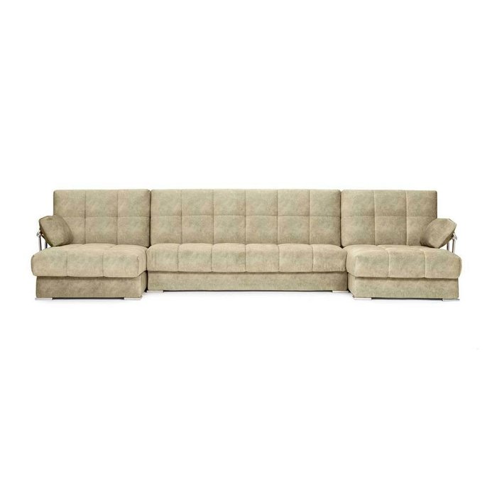 П-образный модульный диван-кровать Дудинка Ламбре бежевого цвета