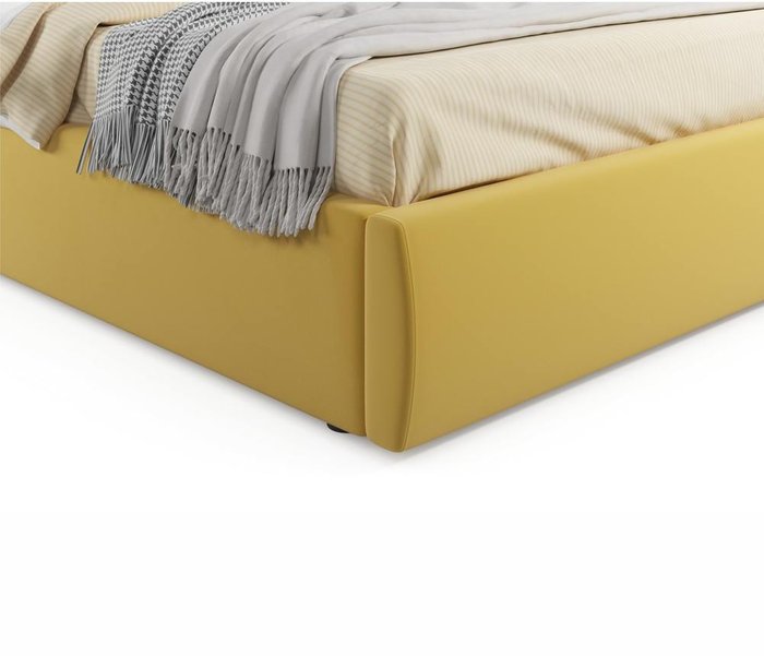 Кровать Verona 140х200 с ортопедическим основанием желтого цвета - лучшие Кровати для спальни в INMYROOM
