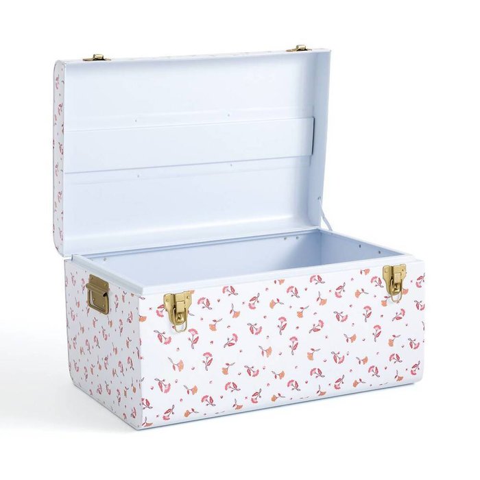 Сундук-чемодан из металла белого цвета - лучшие Сундуки в INMYROOM