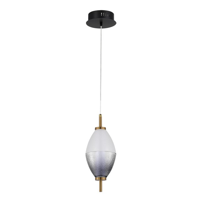 Светильник подвесной ST-Luce Черный/Белый, Дымчатый LED 1*8W 3000K ICE - купить Подвесные светильники по цене 7992.0