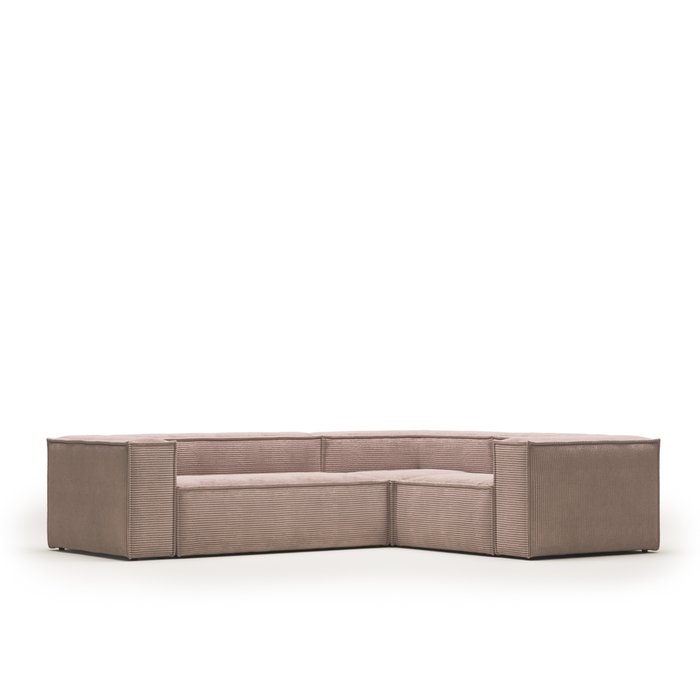 Угловой диван Blok 290х230 розового цвета - лучшие Угловые диваны в INMYROOM