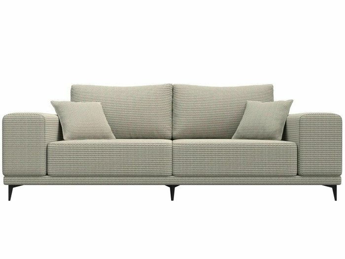 Прямой диван Льюес серо-бежевого цвета  - купить Прямые диваны по цене 39999.0