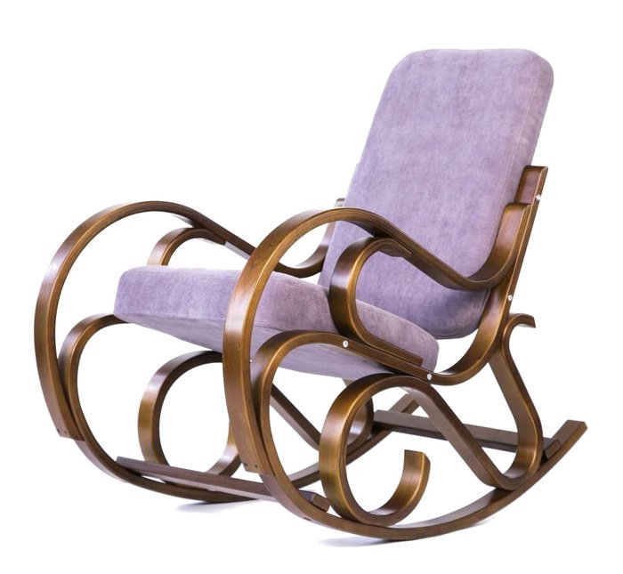 Кресло-качалка Луиза лилового цвета