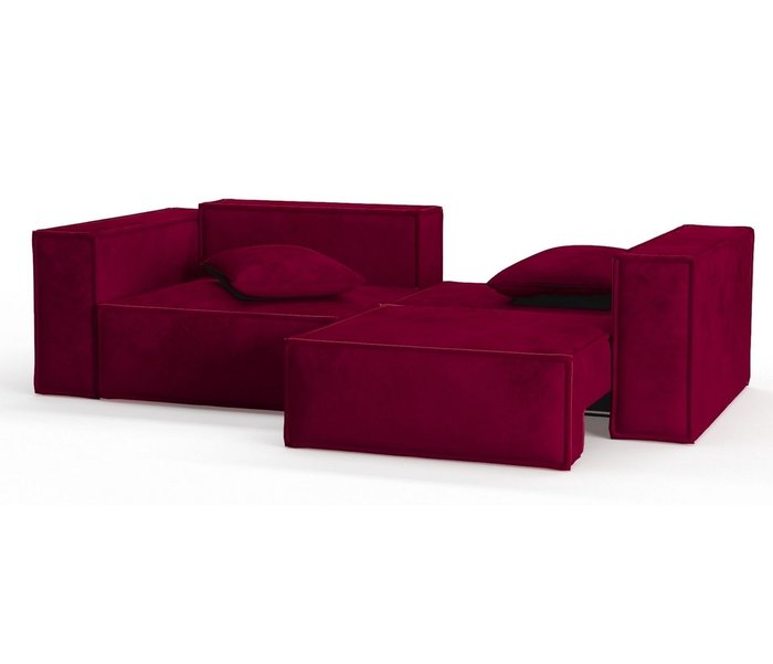 Диван-кровать из велюра Ли Рой бордового цвета - лучшие Прямые диваны в INMYROOM