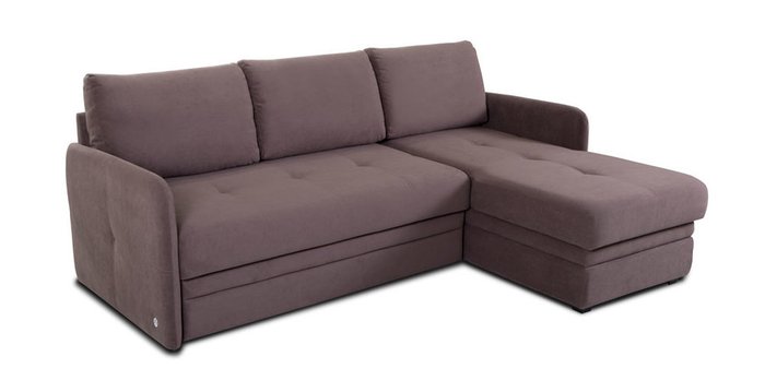 Угловой диван-кровать Флит темно-коричневого цвета - купить Угловые диваны по цене 82842.0