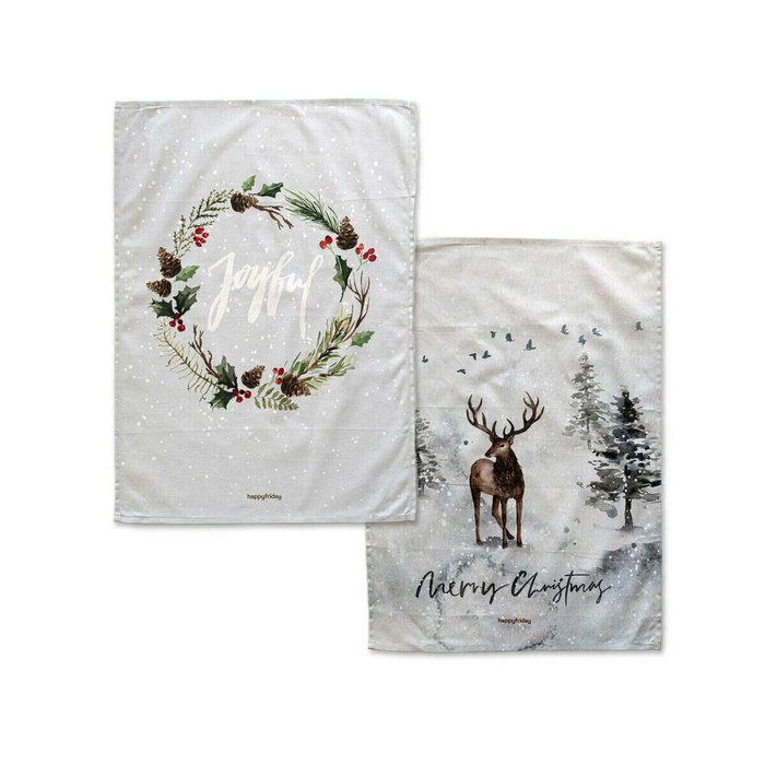 Кухонное полотенце Xmas Icy Разноцветный 70 x 50 (2 штуки) Кухонное полотенце Xmas Icy Разноцветный 70 x 50 (2 штуки)