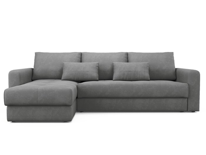 Угловой диван-кровать левый Ruiz серого цвета