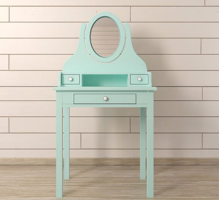 Туалетный столик с зеркалом "Adelina" в мятном цвете - купить Туалетные столики по цене 42500.0