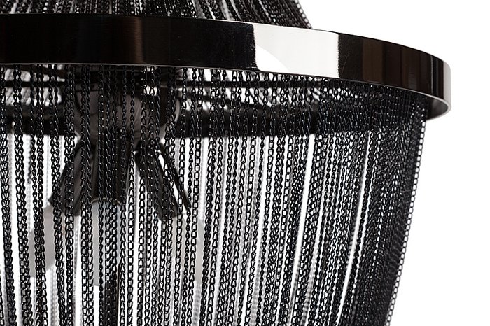 Подвесная люстра Classico из металлических цепочек чёрного цвета - купить Подвесные люстры по цене 60000.0