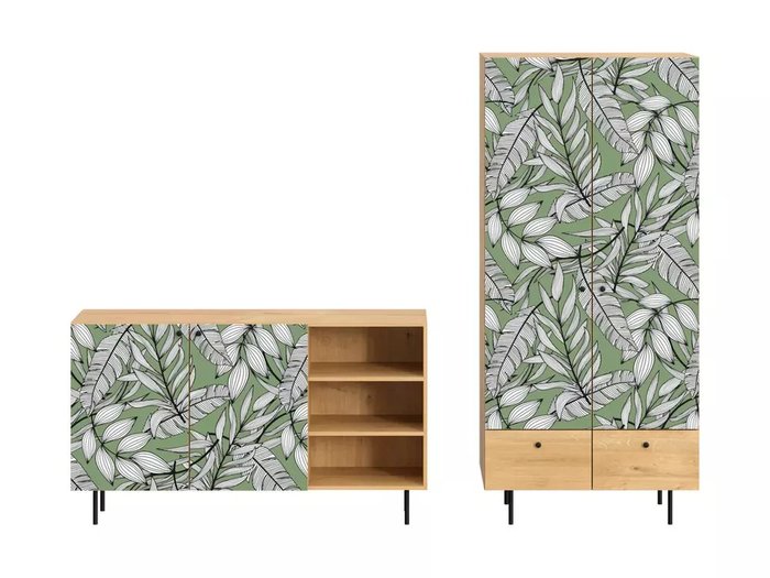 Композиция Frida 11 с принтом Jungle на металлических ножках - купить Гостиные гарнитуры по цене 94606.0