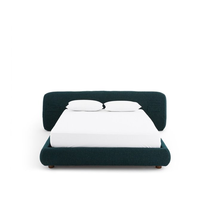 Кроватный Nuvole 160x200 темно-синего цвета без подъемного механизма - купить Кровати для спальни по цене 44642.0