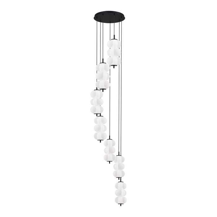 Светильник подвесной ST-Luce Черный/Белый LED 7*8W 3000K TALISMAN - купить Подвесные люстры по цене 86500.0