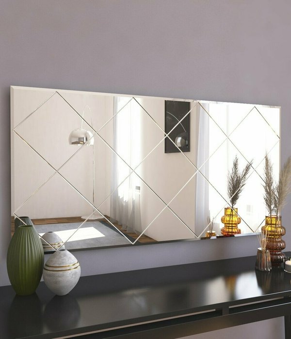 Настенное прямоугольное зеркало Argyle 60х120 в раме белого цвета - лучшие Настенные зеркала в INMYROOM