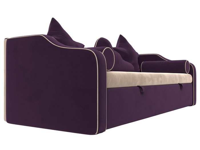 Прямой диван-кровать Рико темно-фиолетового цвета - лучшие Прямые диваны в INMYROOM