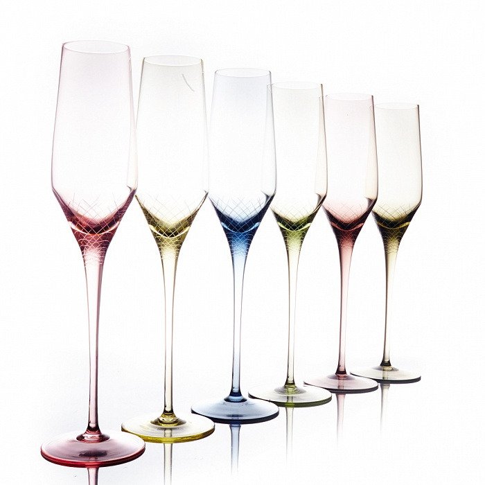 Набор бокалов для шампанского флюте Sera-Irida - купить Бокалы и стаканы по цене 80000.0