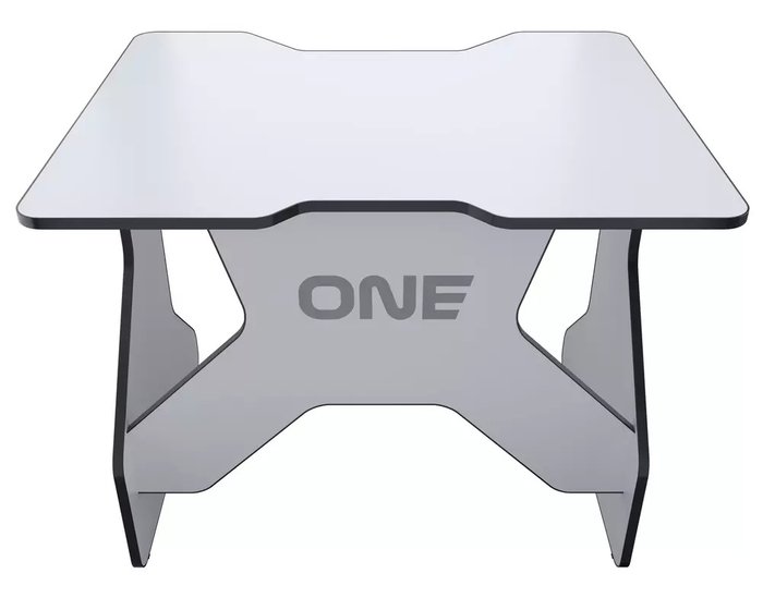 Игровой компьютерный стол One бело-черного цвета