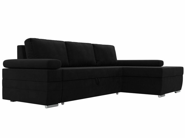 Угловой диван-кровать Канкун черного цвета правый угол - лучшие Угловые диваны в INMYROOM