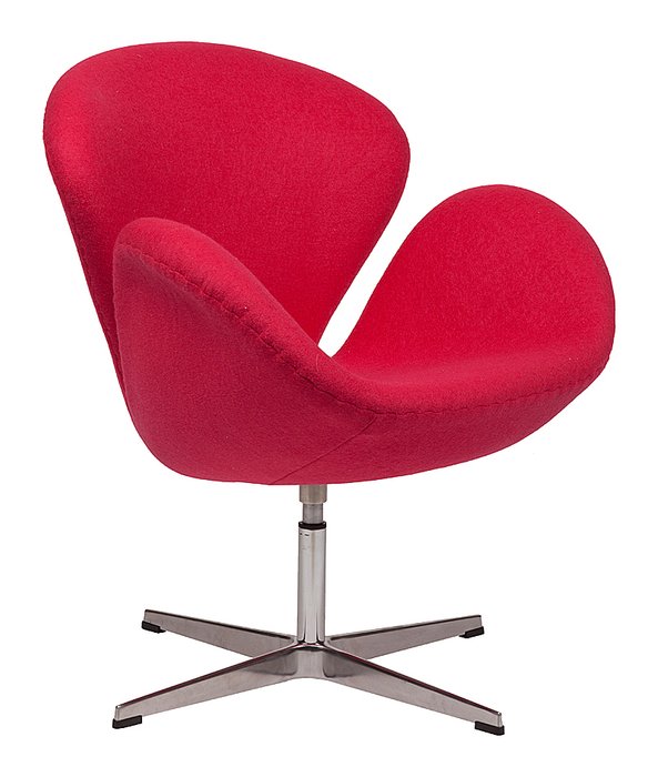 Кресло Swan Кресло Swan Chair Ярко-красная Шерсть - лучшие Интерьерные кресла в INMYROOM