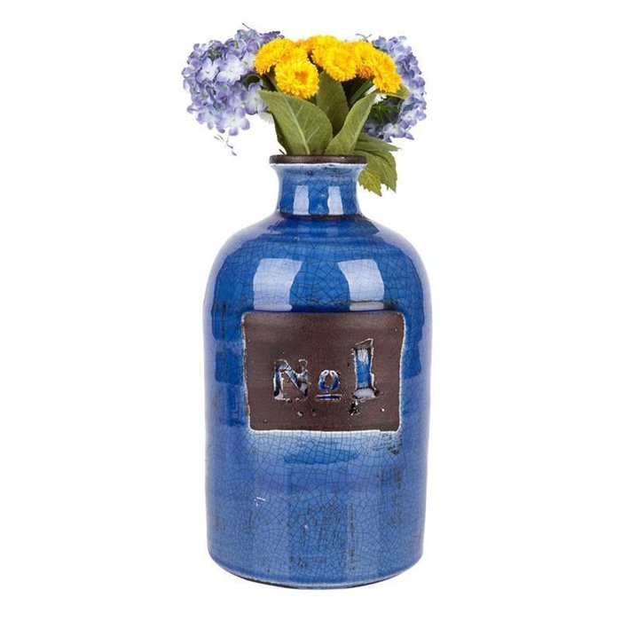 Декоративная ваза Terra Cotta Синяя - лучшие Вазы  в INMYROOM